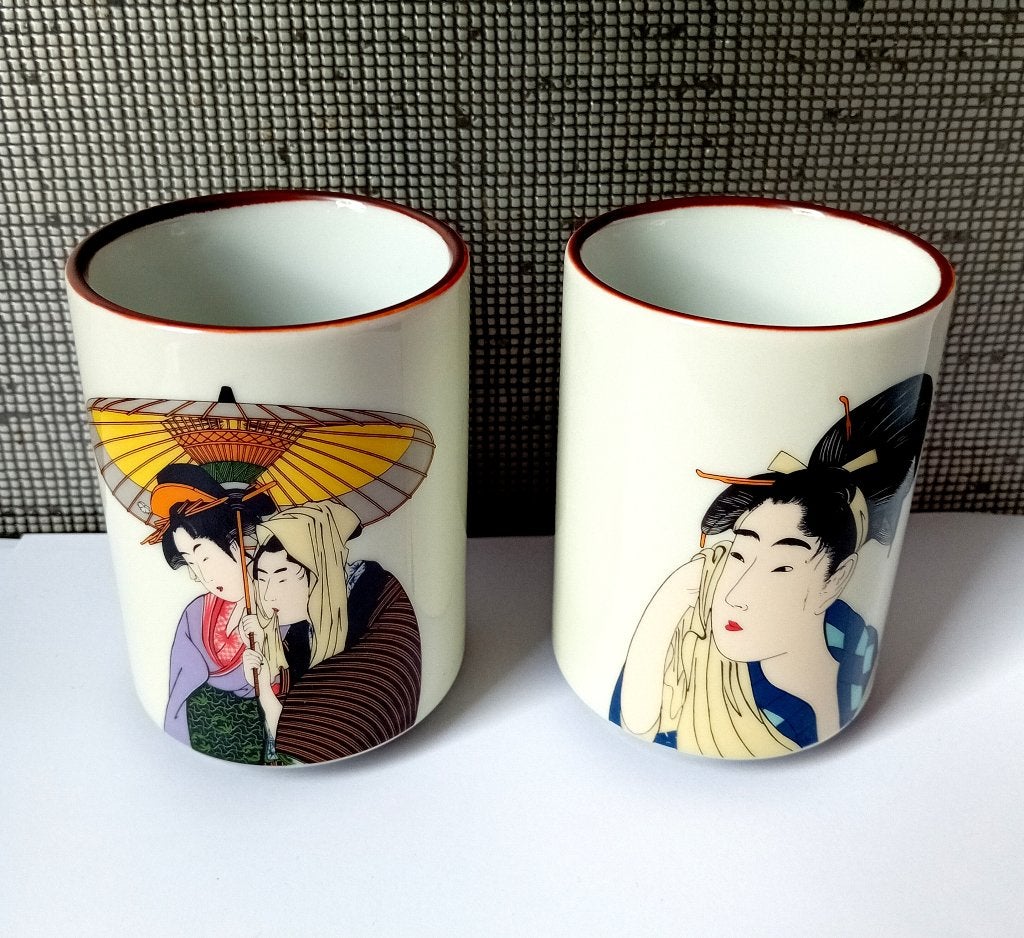 geisha girl keramische mokken greeploze, Verzenden