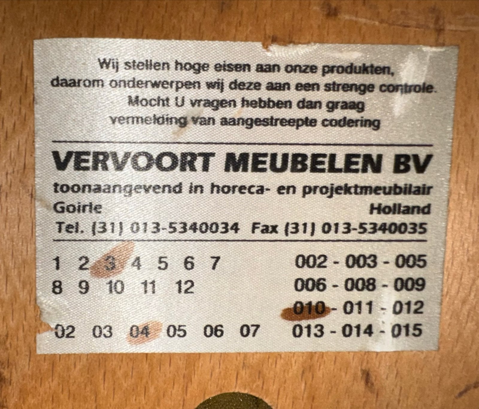 15 Vintage Vervoort Meubelen Stoelen- Blauw/Groen, Huis en Inrichting, Ophalen, Gebruikt, Overige kleuren, Stof