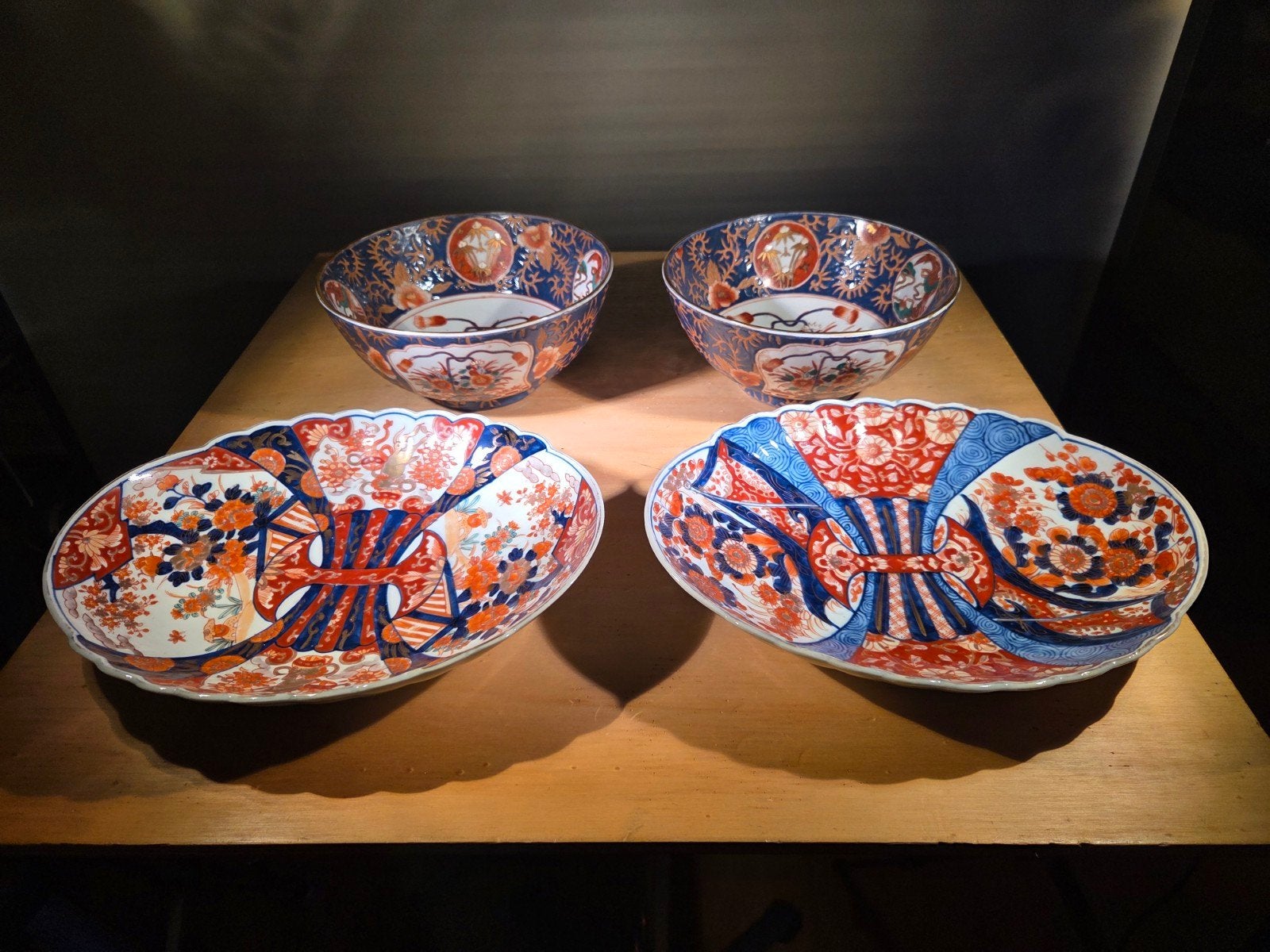 AD54 Antieke Chinese Kommen en Ovale Schalen Set, Ophalen of Verzenden