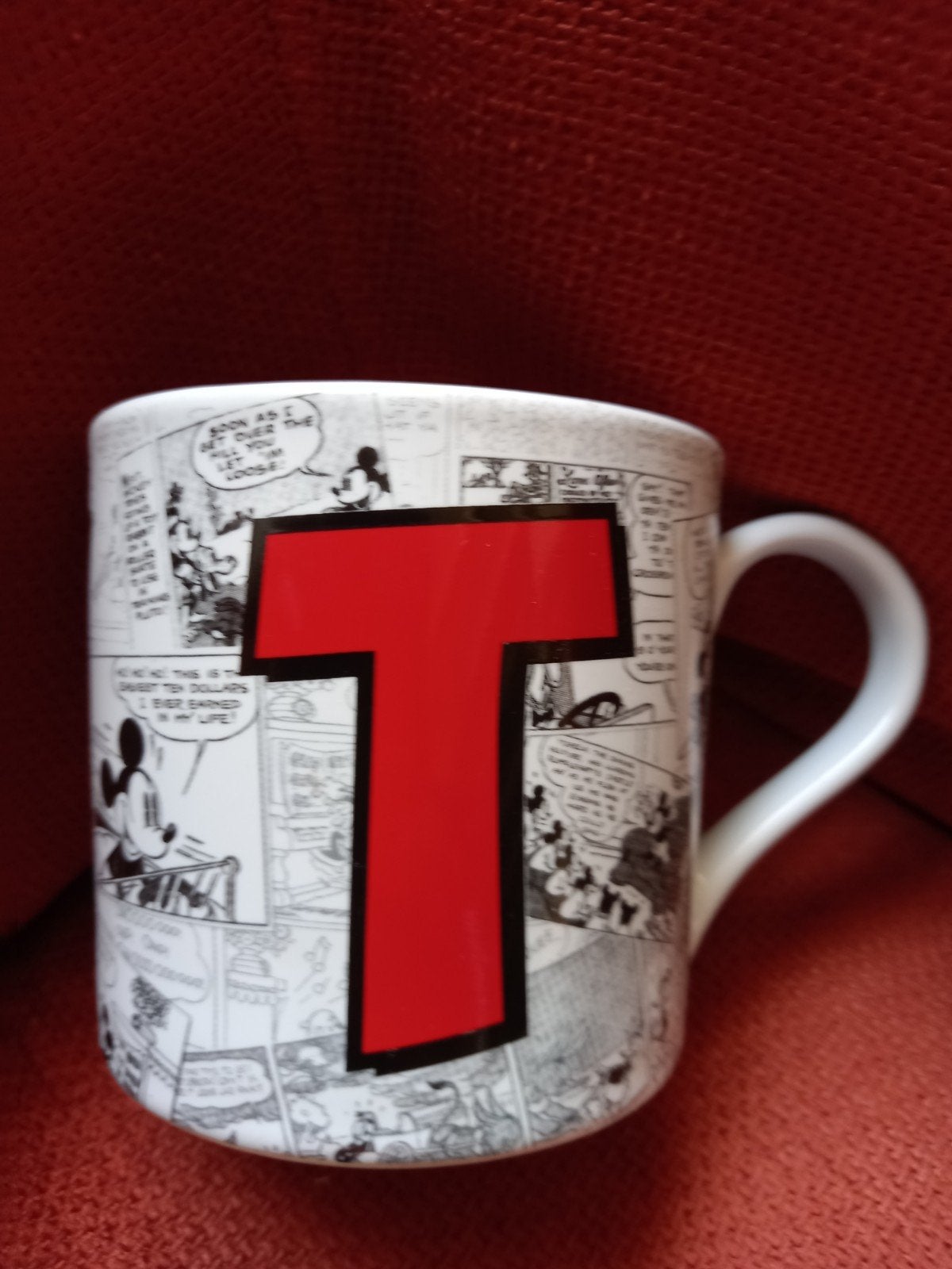 Mok met letter T  Disneyland., Ophalen of Verzenden, Mickey Mouse, Nieuw, Servies