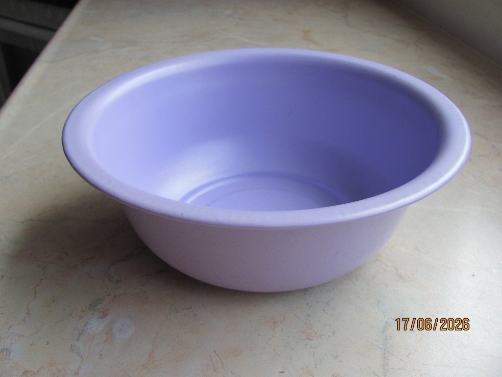NIEUWSTAAT Metalen LILA sierschaal SCHAAL rond PLANT ø 24 cm, Huis en Inrichting, Overige materialen, Schaal, Rond, Ophalen of Verzenden