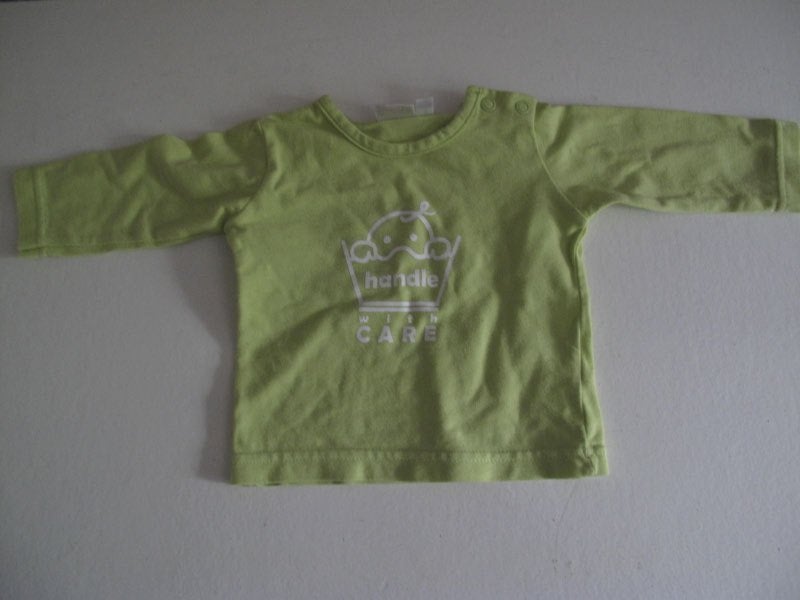 longsleeve, limoen groen prenatal voor jongen of meisje., Kinderen en Baby's, Babykleding | Maat 56, Jongetje of Meisje, Ophalen of Verzenden