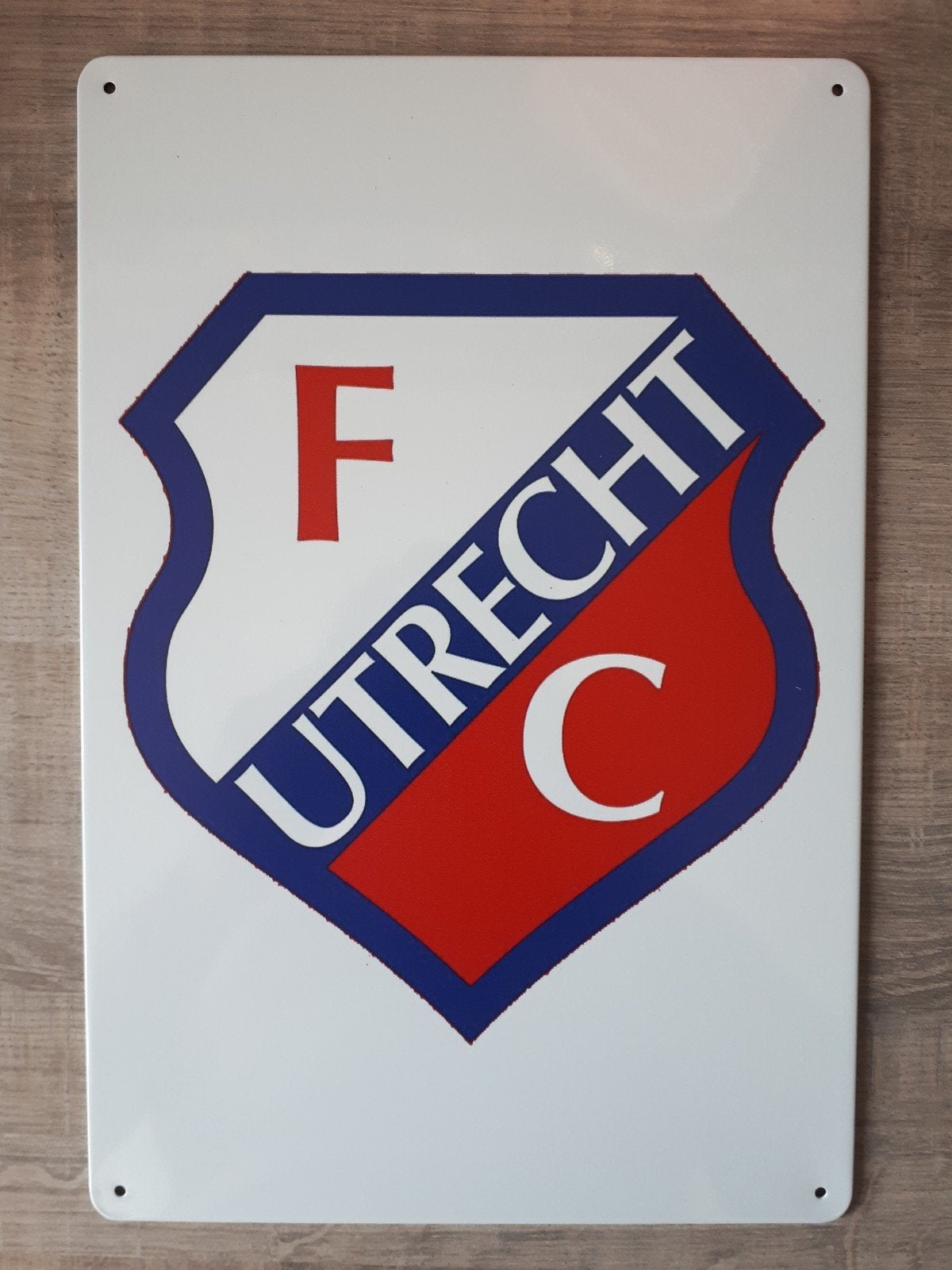 FC Utrecht 20x30 cm Metalen Reclamebord, Ophalen of Verzenden, Nieuw, F.C. Utrecht