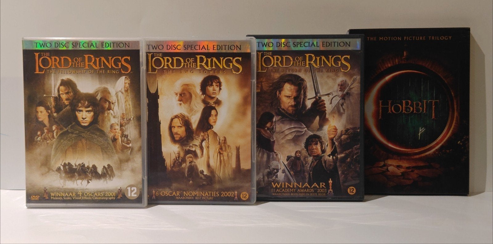 Lord of the Rings & The Hobbit Trilogie DVD Boxset, Cd's en Dvd's, Ophalen of Verzenden, Zo goed als nieuw, Inclusief doosje, Vanaf 12 jaar