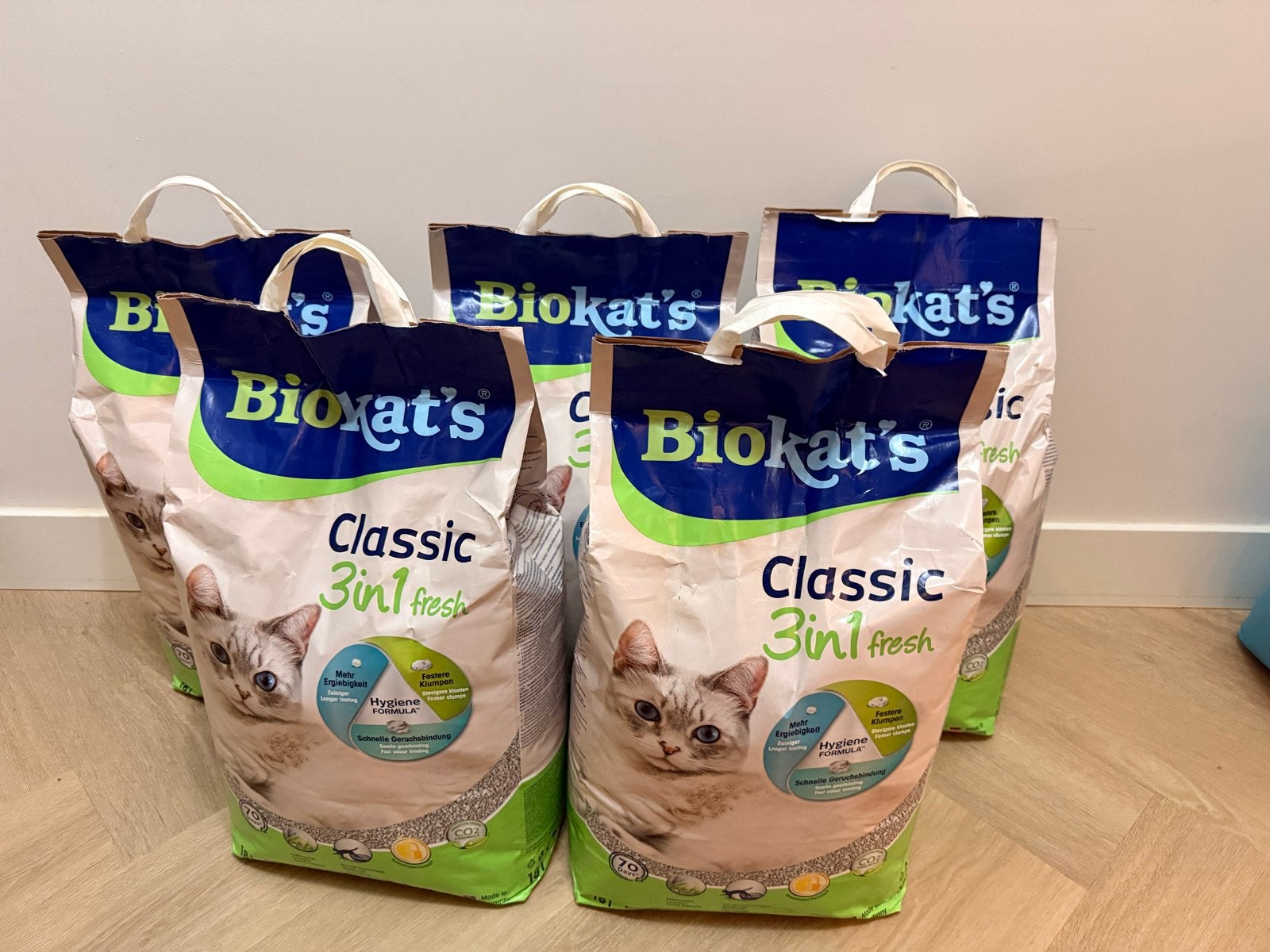 5 stuks Biokats classic 3 in 1 (18kg), Dieren en Toebehoren, Kattenbakken, Ophalen