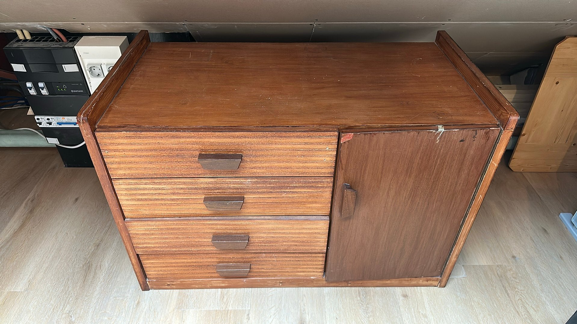 Vintage stevig kastje, Ophalen, Zo goed als nieuw, 25 tot 50 cm, 50 tot 100 cm