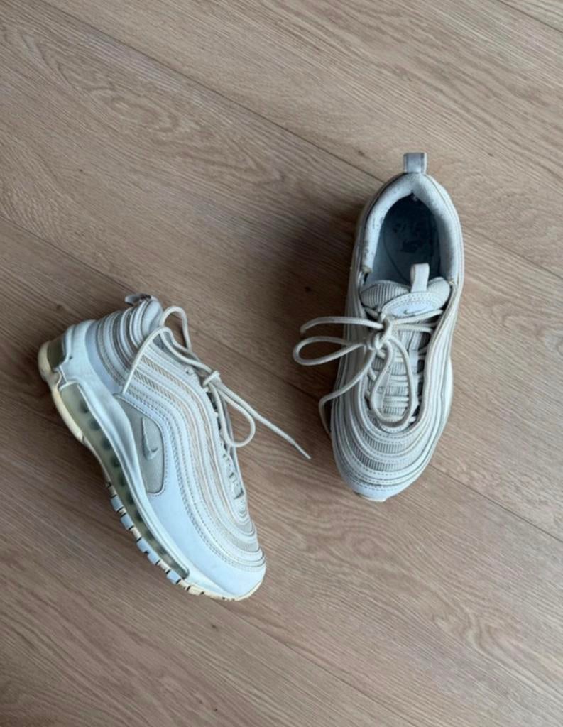 Nike Air Max 97 white silver grey 36.5, Wit, Ophalen of Verzenden, Sneakers of Gympen, Gedragen