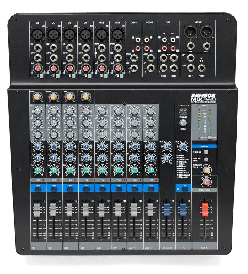 Samson Mixpad MXP14-4FX Mengpaneel, Muziek en Instrumenten, Mengpanelen, Ophalen of Verzenden, Gebruikt, 10 tot 20 kanalen, Microfooningang