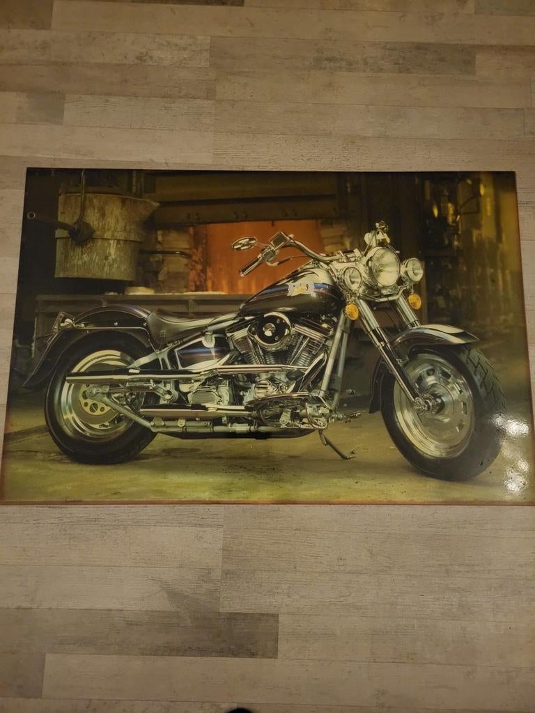 Motor Afbeelding op Plastic - 60x90 cm, Huis en Inrichting, Woonaccessoires | Wanddecoraties, Ophalen of Verzenden, Nieuw