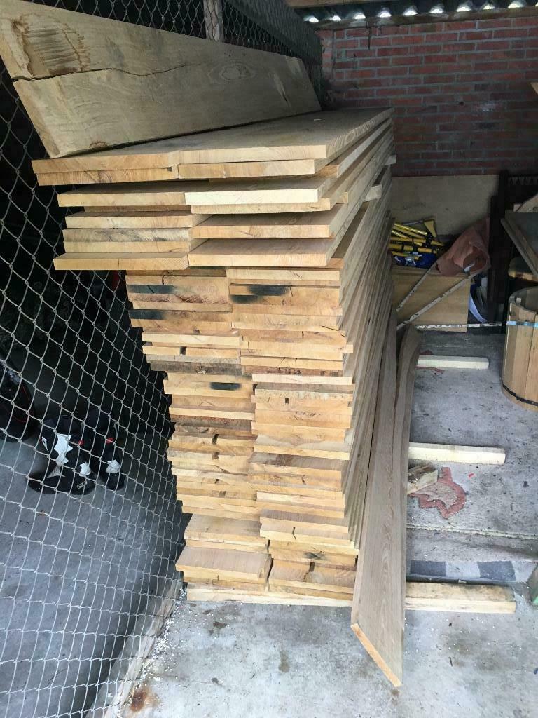 Eiken houten planken te koop ! Vanaf 8,00euro per str. meter