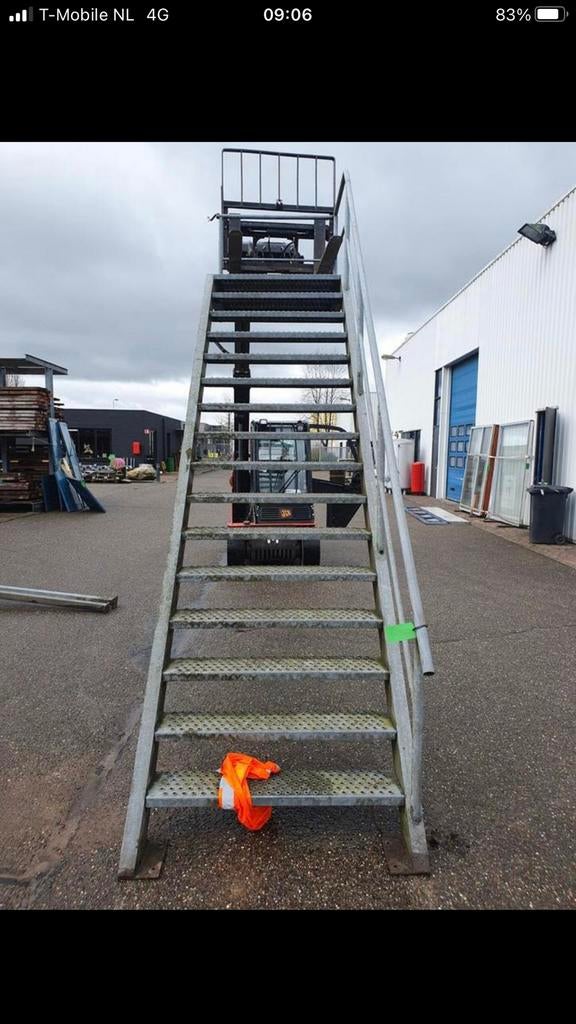 Te koop bordestrap gegalvaniseerd metalen brandtrap trap 3.2, Ophalen of Verzenden, Zo goed als nieuw, Trap