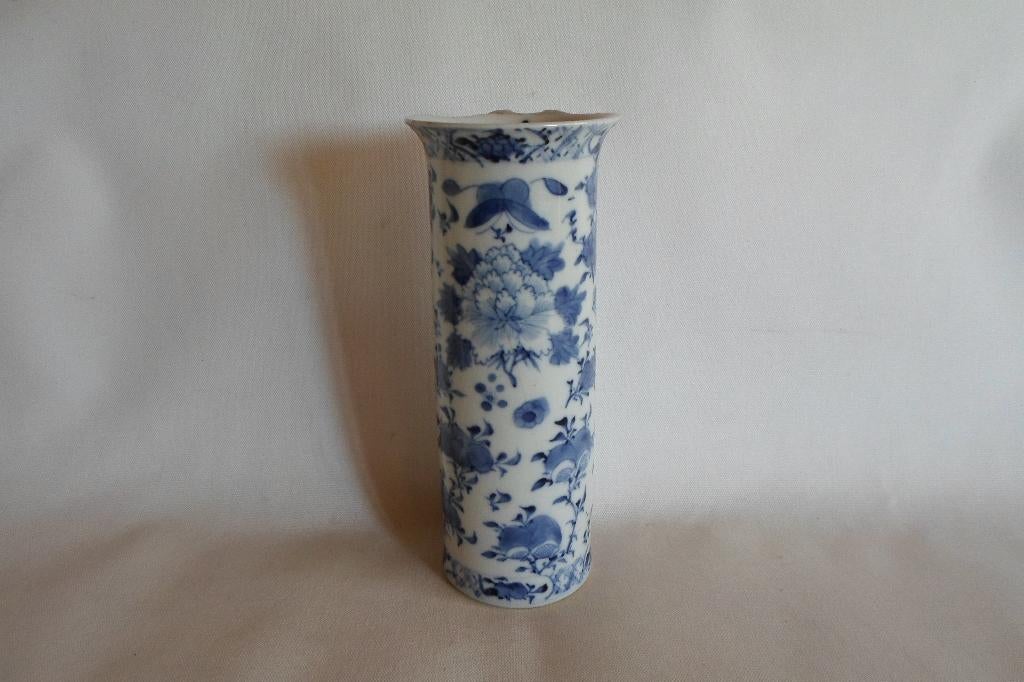 Chinese Vaas Cilinder Vogels, Antiek en Kunst, Ophalen of Verzenden