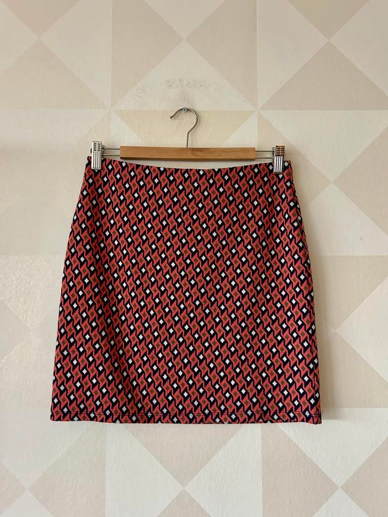 Wow to Go Skirt rok retro roze oranje S/36 zgan, Ophalen of Verzenden, Zo goed als nieuw, Roze, Maat 36 (S)