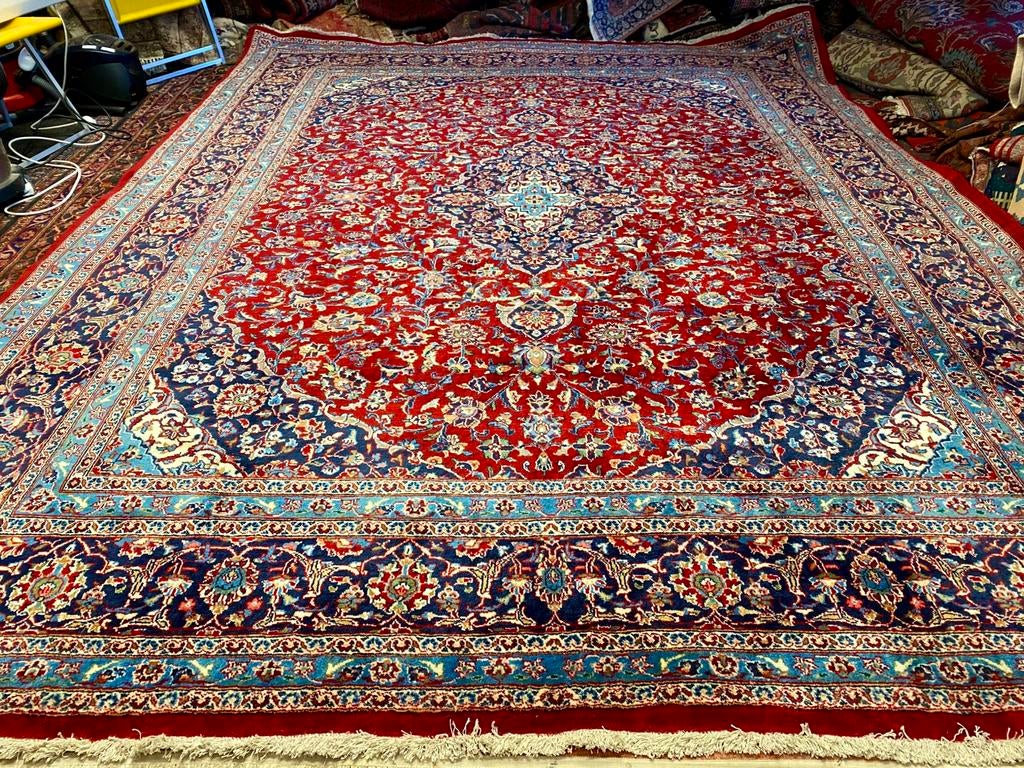 Mooi origineel handgeknoopt perzisch tapijt 388x288cm., ., 200 cm of meer, Ophalen of Verzenden, Zo goed als nieuw