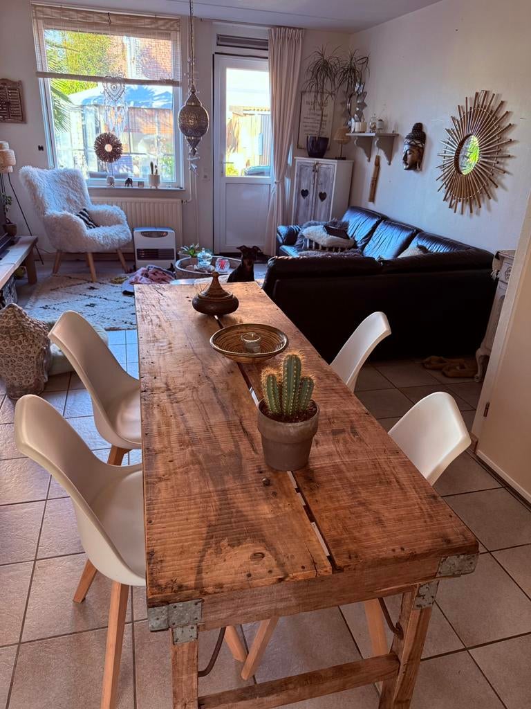 Prachtige Indiase eettafel, Antiek en Kunst, Antiek | Meubels | Tafels, Ophalen of Verzenden