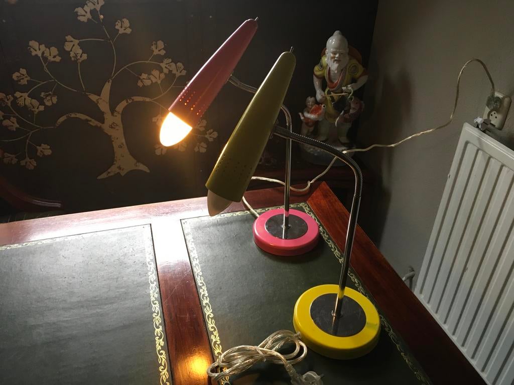 Vintage Ikea Bureau Lampjes - Zeldzame Set, Ophalen of Verzenden, Gebruikt, Metaal, Minder dan 100 cm