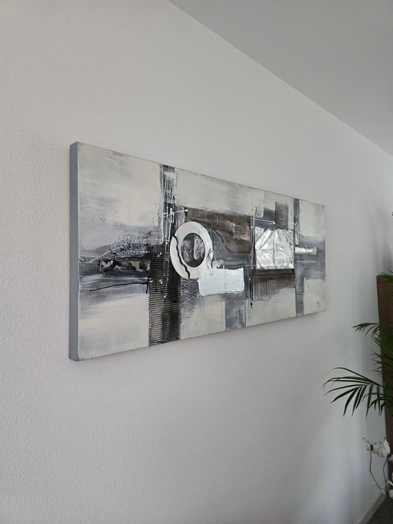 Modern Kunst Schilderij - 150x60 cm, Ophalen of Verzenden