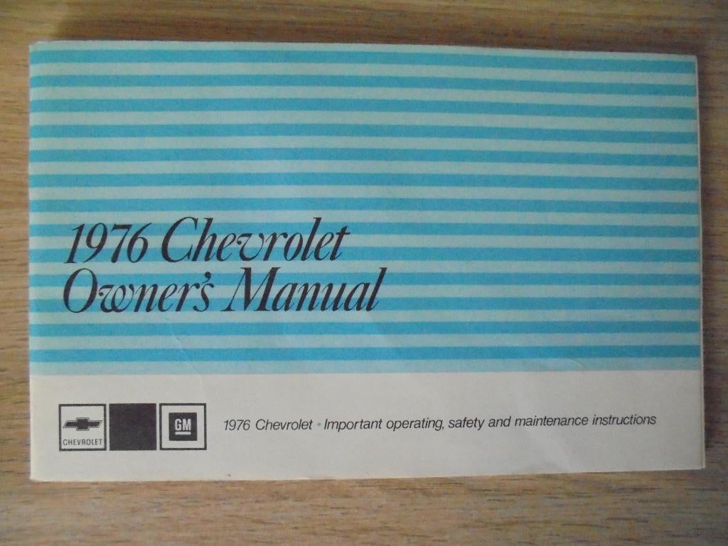 1976 Chevrolet. First edition, original Owner's Manual., Auto diversen, Ophalen of Verzenden