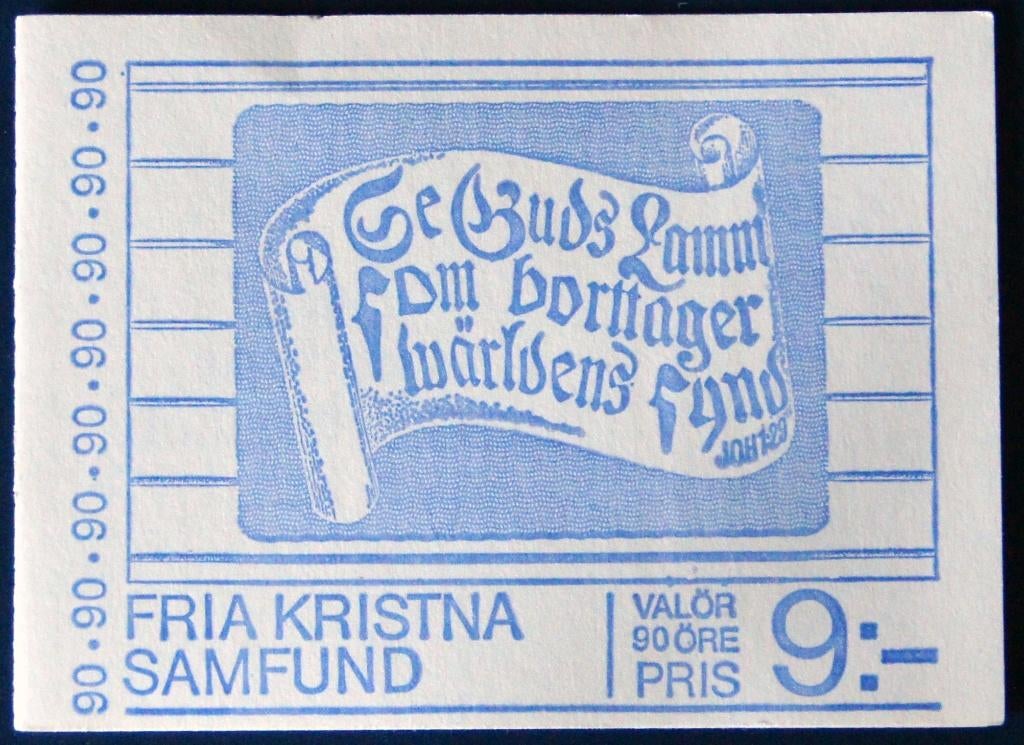 Postzegelboekje Zweden - Fria Kristna Samfund  boekje nr 306, Ophalen of Verzenden, Zweden