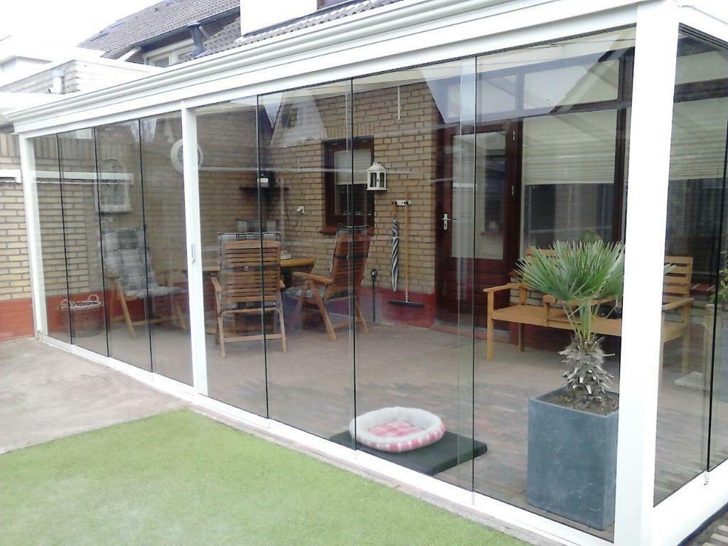 Glazen Schuifwand? Luxe uitvoering! Voor elke overkapping!, Tuin en Terras, Tuinhuizen, Nieuw, Tuinhuis, 500 cm of meer, 400 cm of meer