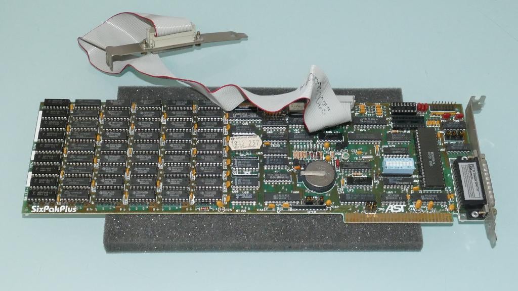 AST SixPakPlus | 8‑bit ISA mem‑ en I/O‑kaart | 256KB | IBM, Computers en Software, Vintage Computers, Ophalen of Verzenden