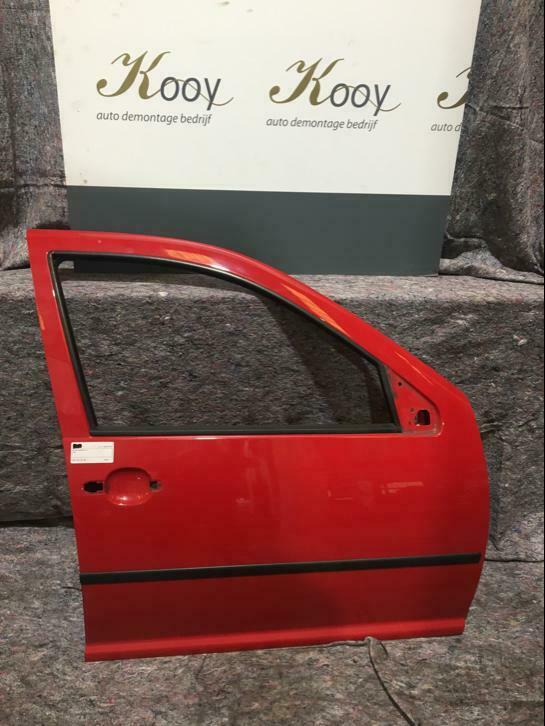 RV LV LA RA deur VW golf 4 5deurs kleur rood BJ2000 portier, Ophalen, Gebruikt, Voor, Deur