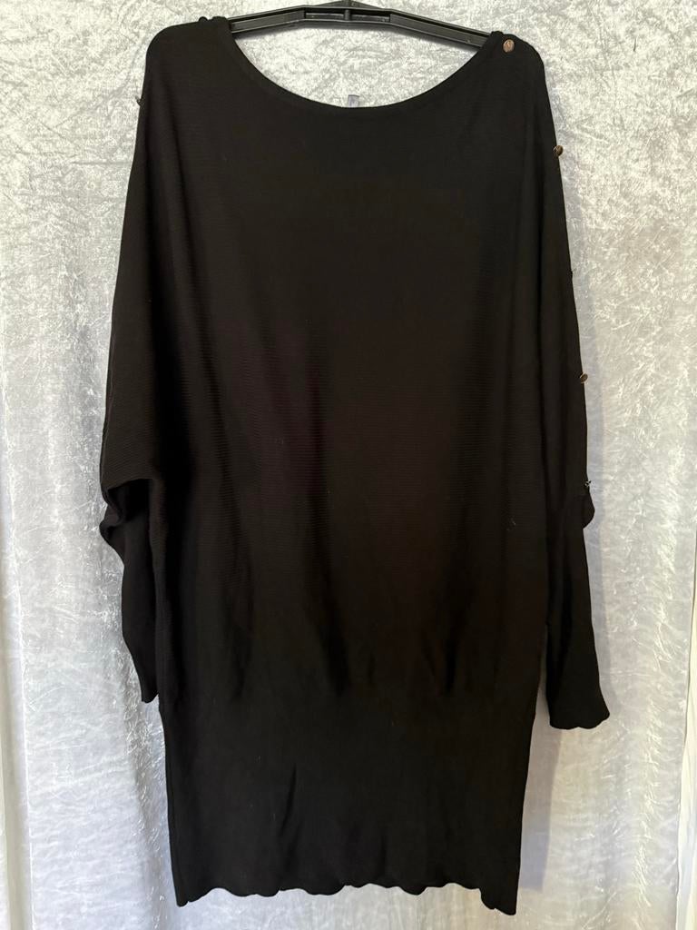 Zwarte vlindertrui Miss E tam maat 52, Ophalen of Verzenden, Zo goed als nieuw, Maat 46/48 (XL) of groter, Zwart