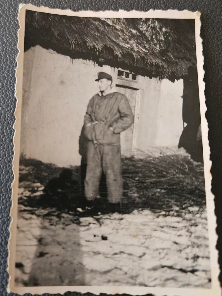 100%orig ww2 foto front rusland duitse soldaat, Ophalen of Verzenden, Duitsland, Foto of Poster