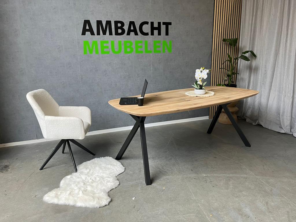 deens ovale eiken tafel 180 200 220 240 260 280 300 cm ACTIE, Huis en Inrichting, Eikenhout, Nieuw, Ophalen of Verzenden, Deens ovaal