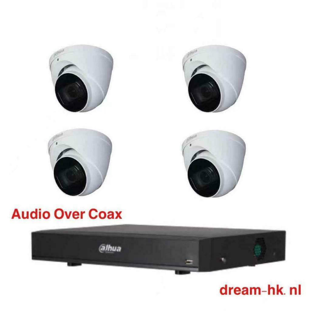 8MP Dahua Starlight WizSense camera set /4CH DVR+4x camera's, Ophalen of Verzenden, Nieuw, Buitencamera