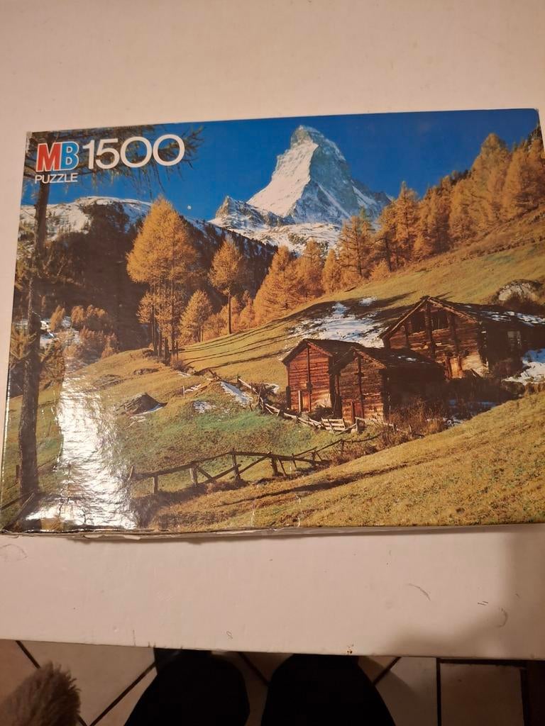 MB Puzzle 1500 stukjes - Matterhorn, Ophalen of Verzenden, Meer dan 1500 stukjes, Zo goed als nieuw, Legpuzzel