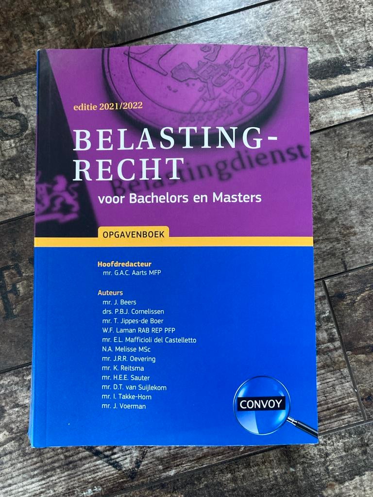 Belastingrecht voor Bachelors/Masters 2021/2022, Boeken, Studieboeken en Cursussen, Ophalen of Verzenden, Beta, Zo goed als nieuw