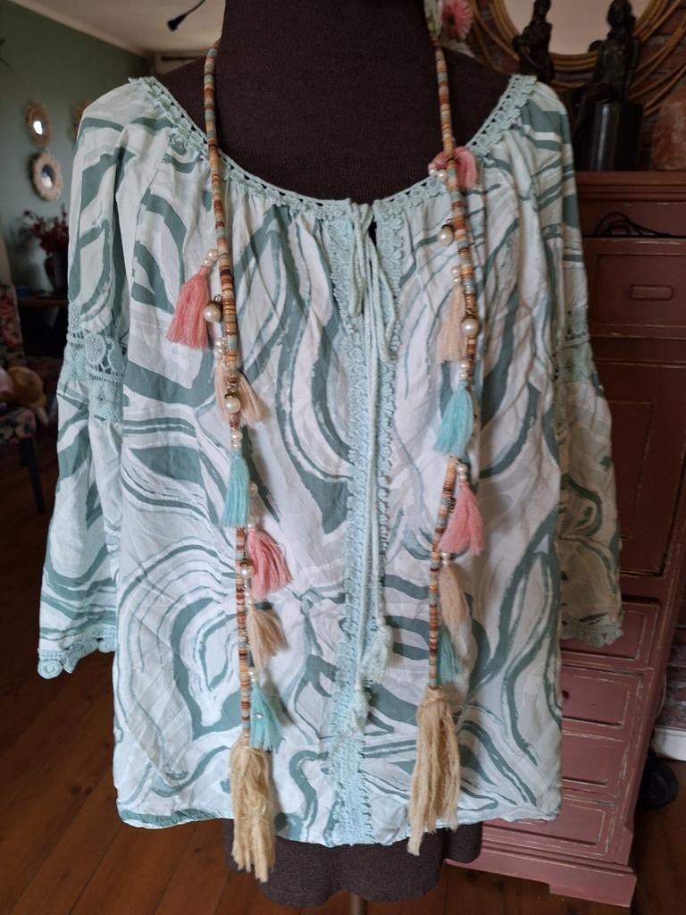 Tuniek l xl xxl, Ophalen of Verzenden, Zo goed als nieuw, Groen, Blouse of Tuniek