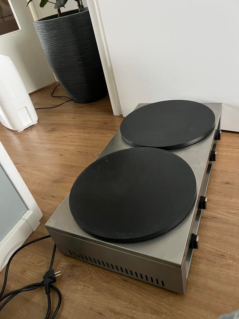 Professional Double Crepe Maker, Ophalen of Verzenden, Zo goed als nieuw, Rechthoekig, Minder dan 50 cm