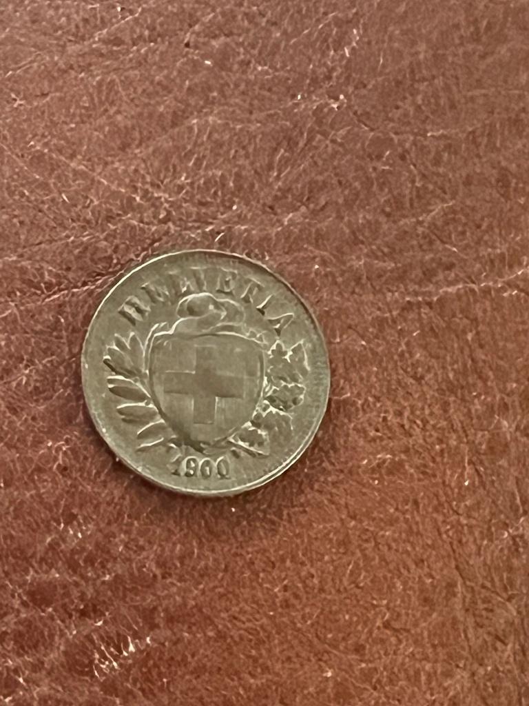 munt 2 Rappen Helvetia 1900B, Postzegels en Munten, Munten | Europa | Niet-Euromunten, Ophalen of Verzenden, Overige landen, Losse munt