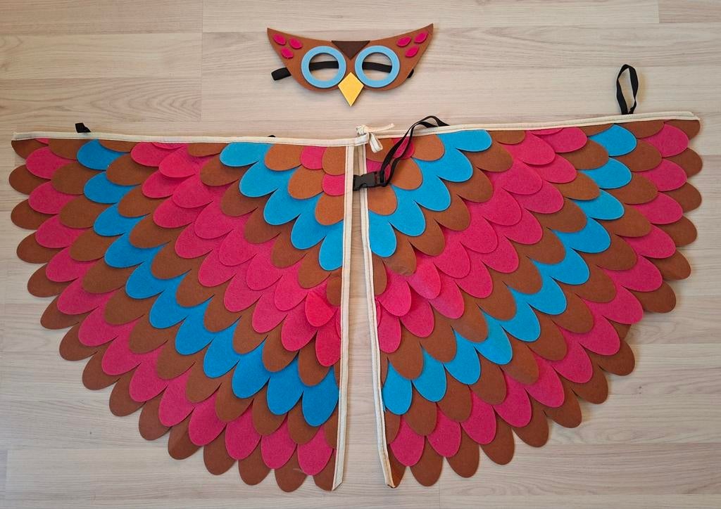 Bird Wings Costume for Age 3~8 Years, Bird Owl and Peacock, Ophalen of Verzenden, Zo goed als nieuw, Onbekend