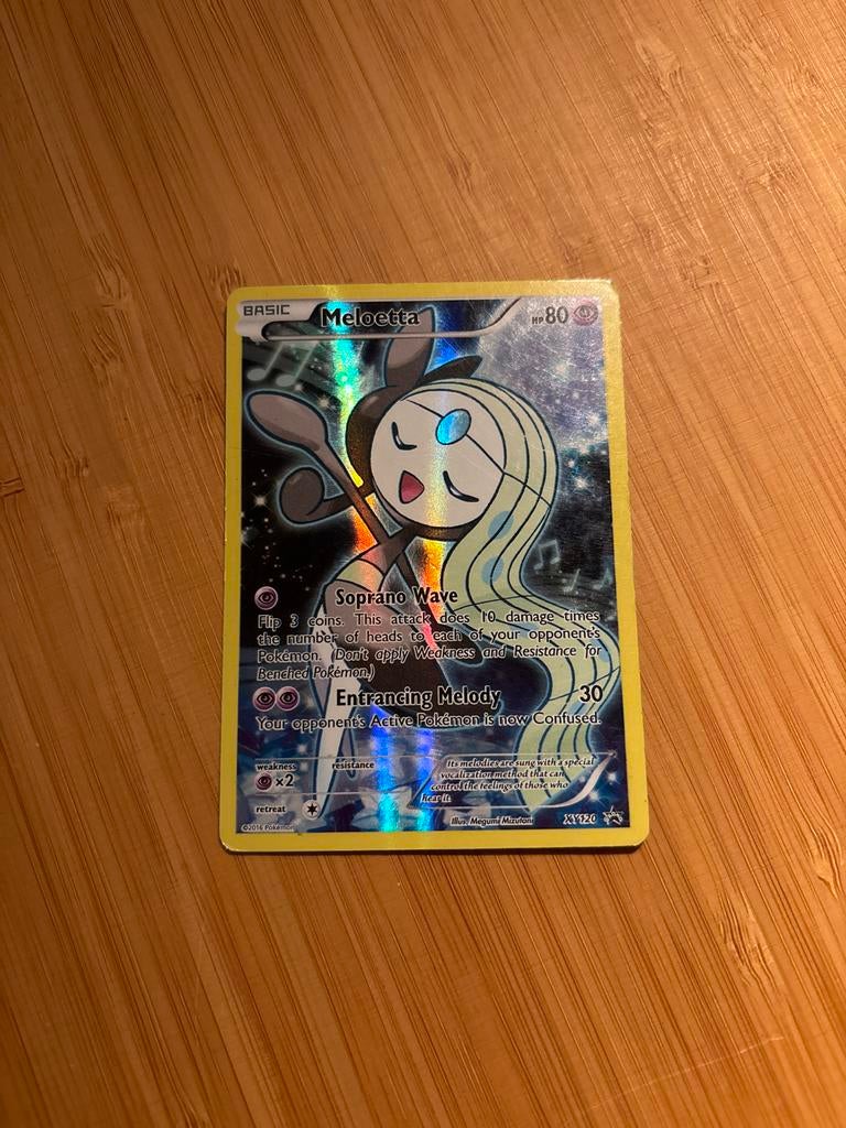 Meloetta XY120 Pokémonkaart, Ophalen of Verzenden, Gebruikt, Losse kaart, Foil