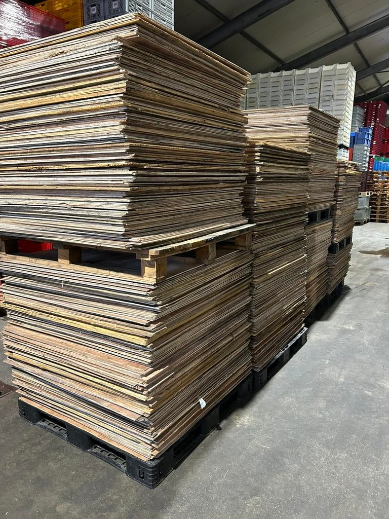houten platen ca 105x105 cm triplex plaatjes afdekplaten, Ophalen, Gebruikt, Multiplex, Minder dan 20 mm
