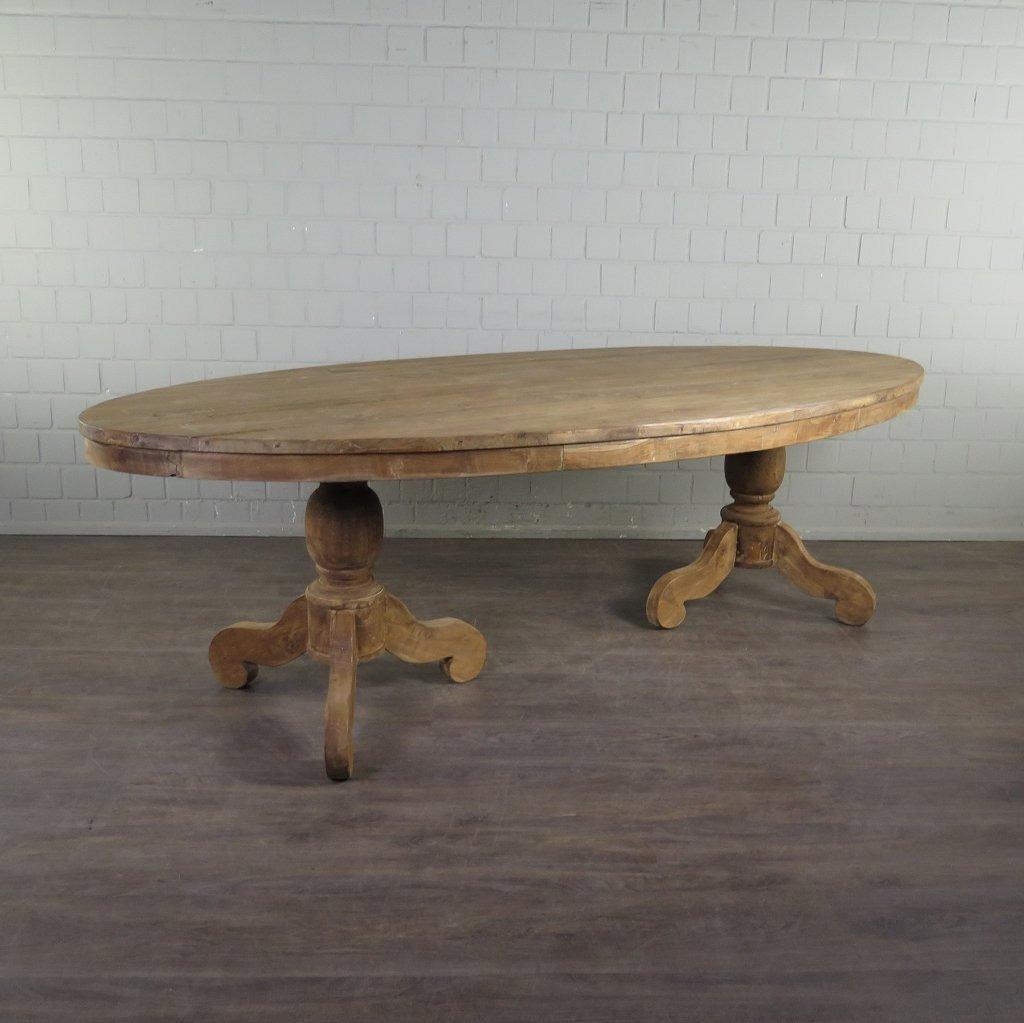 21933 Tuin/Kamer Eettafel Tafel Teak Ovaal 2,60 m x 1,10, Ophalen, Nieuw, Ovaal, Teakhout