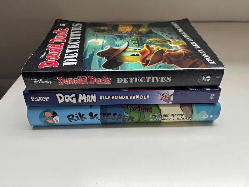 Boeken Rik en Jesper, Dogman, Donald Duck Detectives, Boeken, Kinderboeken | Jeugd | onder 10 jaar, Ophalen of Verzenden, Gelezen