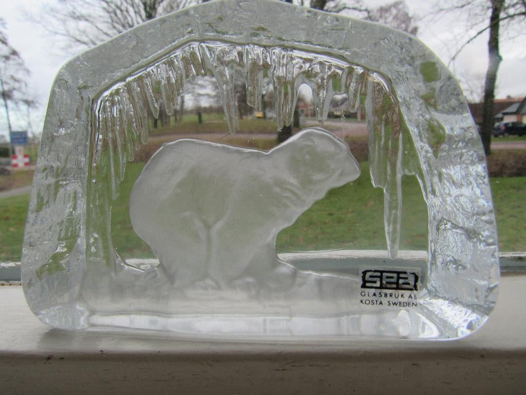 KOSTA BODA IJSBEERTJE SCULPTUUR, Ophalen of Verzenden
