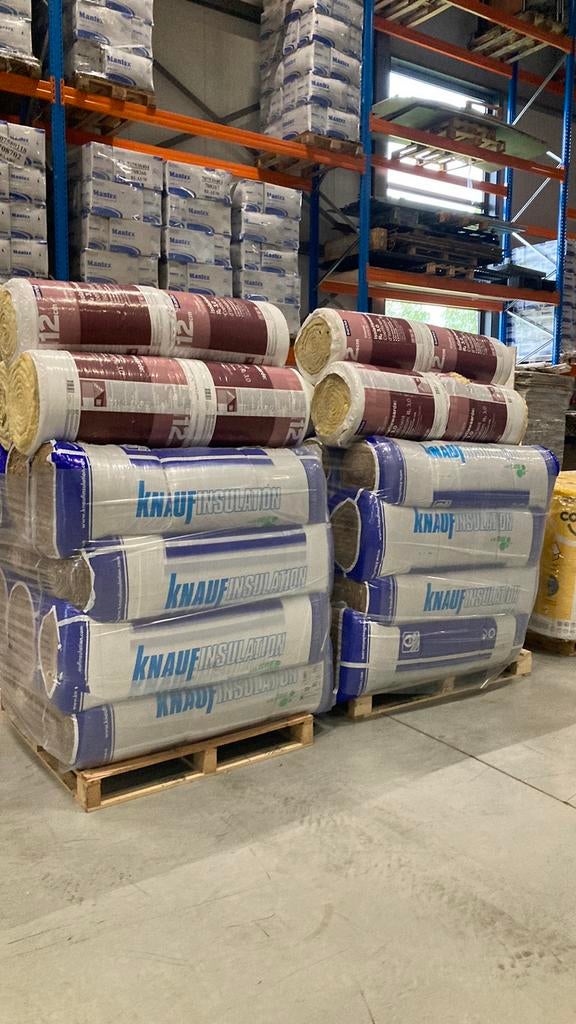 Knauf | glaswol | isolatie | steenwol | nieuw | goedkoopste, Ophalen, Dakisolatie, Nieuw, 15 m² of meer