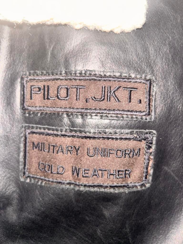 Superior  Piloten Leren Jas XXXL, Kleding | Heren, Ophalen of Verzenden, Zo goed als nieuw, Overige maten, Zwart