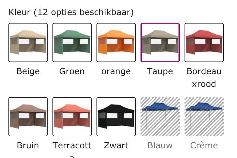Partytent 3x4,5 cm taupe easy pop-up -nieuw in doos-, Opvouwbaar, ., Partytent, Nieuw