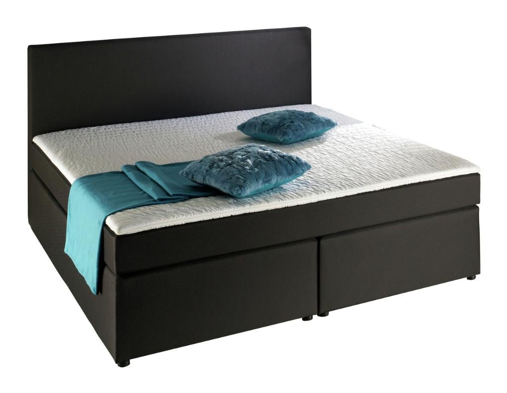 boxspring nieuw met topper 180 200 beste deal beste prijs, Huis en Inrichting, Slaapkamer | Boxsprings, Gebruikt, Zwart, Tweepersoons