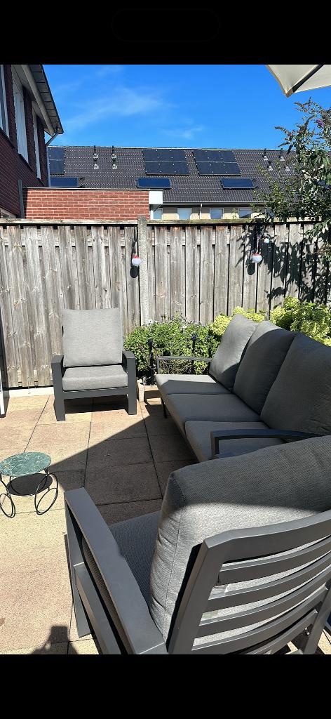 Tuinset, Gebruikt, Bank, 6 zitplaatsen, Aluminium