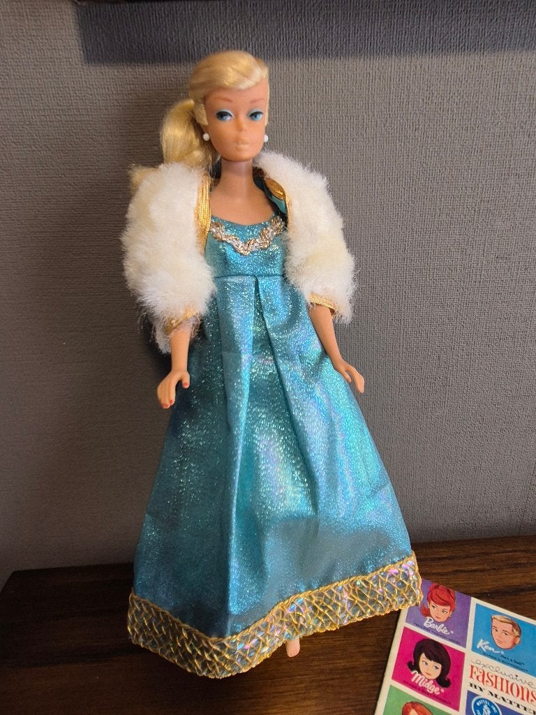 Vintage Barbie ponytail blonde swirl uit 1963., Verzenden, Gebruikt, Pop