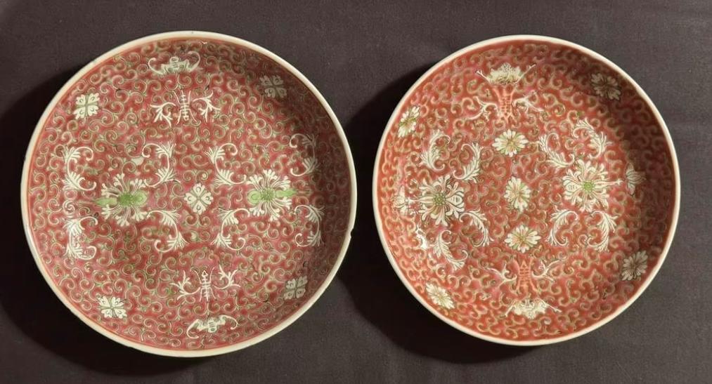 Twee Chinese bordjes / schaaltjes - Jiangxi / Jingdezhen, Ophalen of Verzenden
