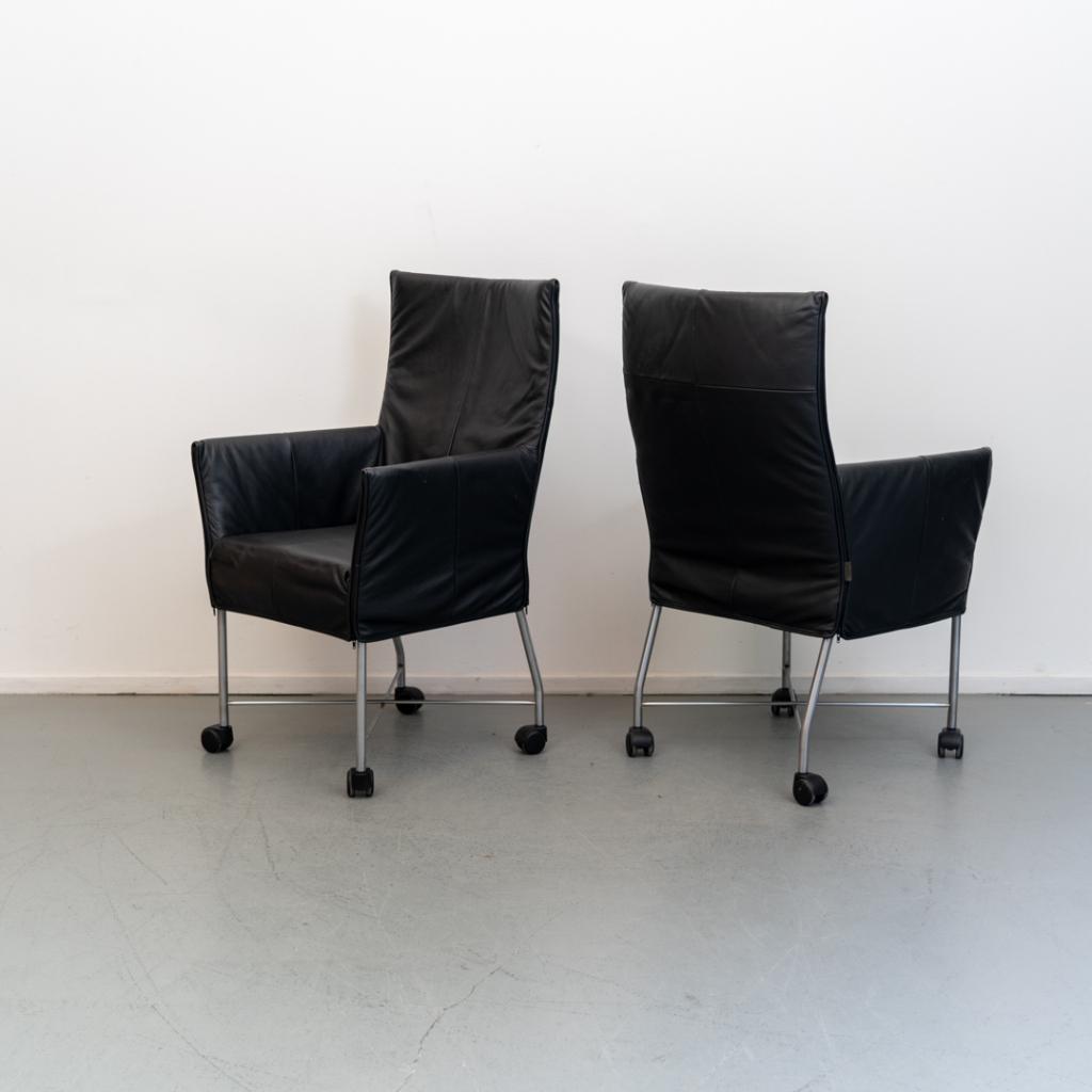 8 Montis Chaplin Flex - zwart leder met verstelbare rug, Niet ingevuld, Niet ingevuld, Leer, Ophalen of Verzenden