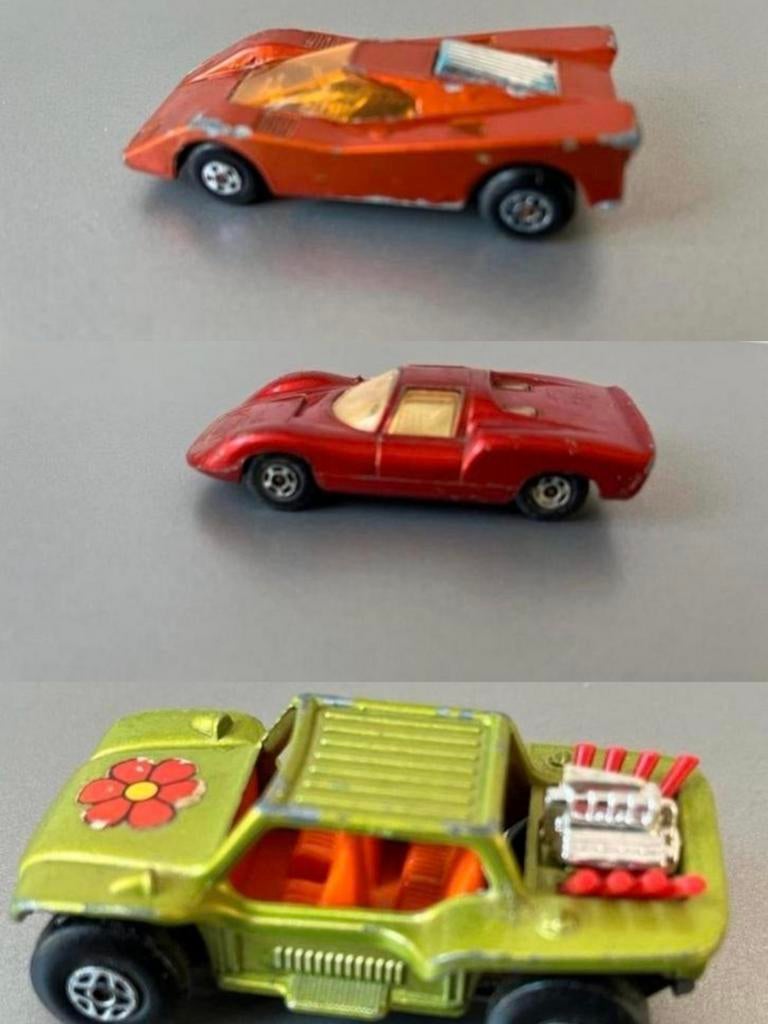 3x vintage Matchbox speelgoedautootje, Ophalen of Verzenden, Gebruikt